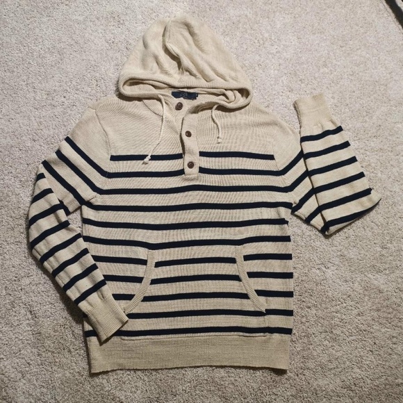 J. Crew Factory Other - J CREW Mens Cotton Striped Henley Pullover Sweater